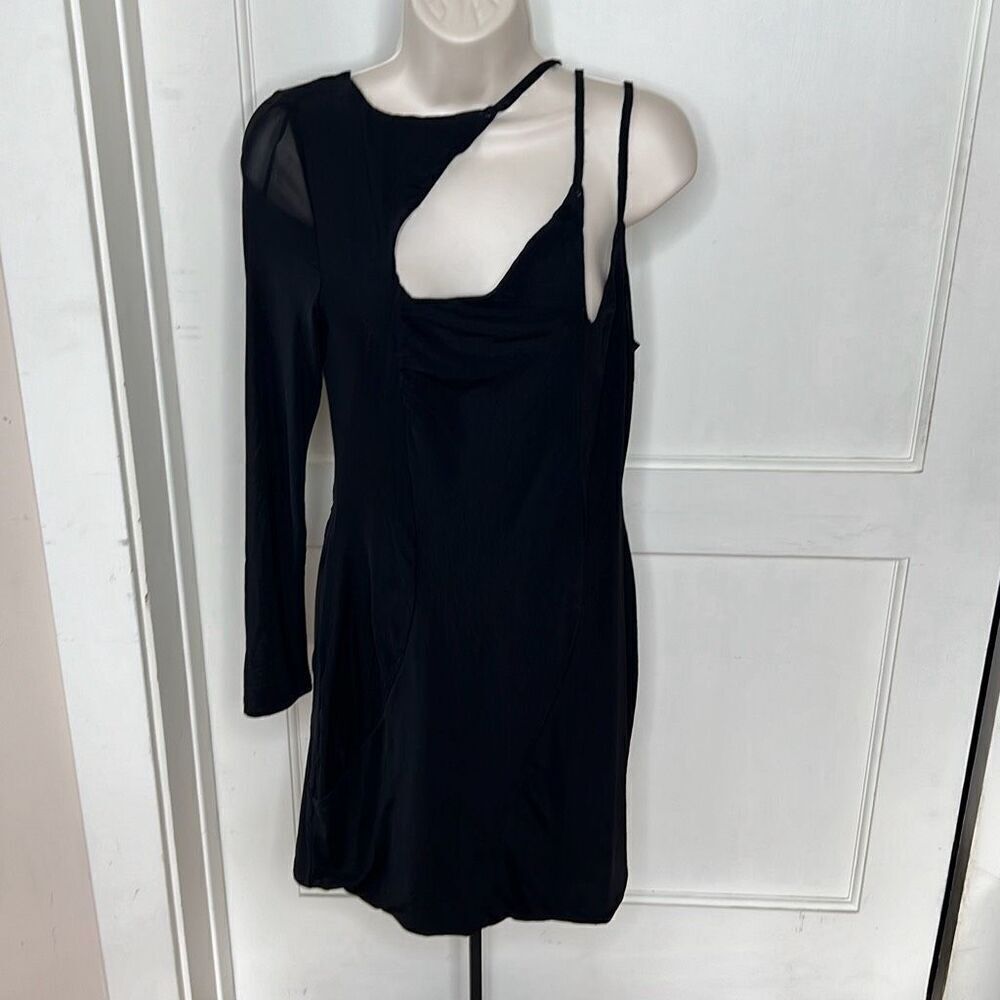 Princess Polly Strappy One Shoulder Mesh Mini Dress Nwot Size 10